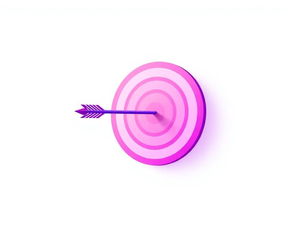 Mission illustration: target with arrow hitting the bullseye